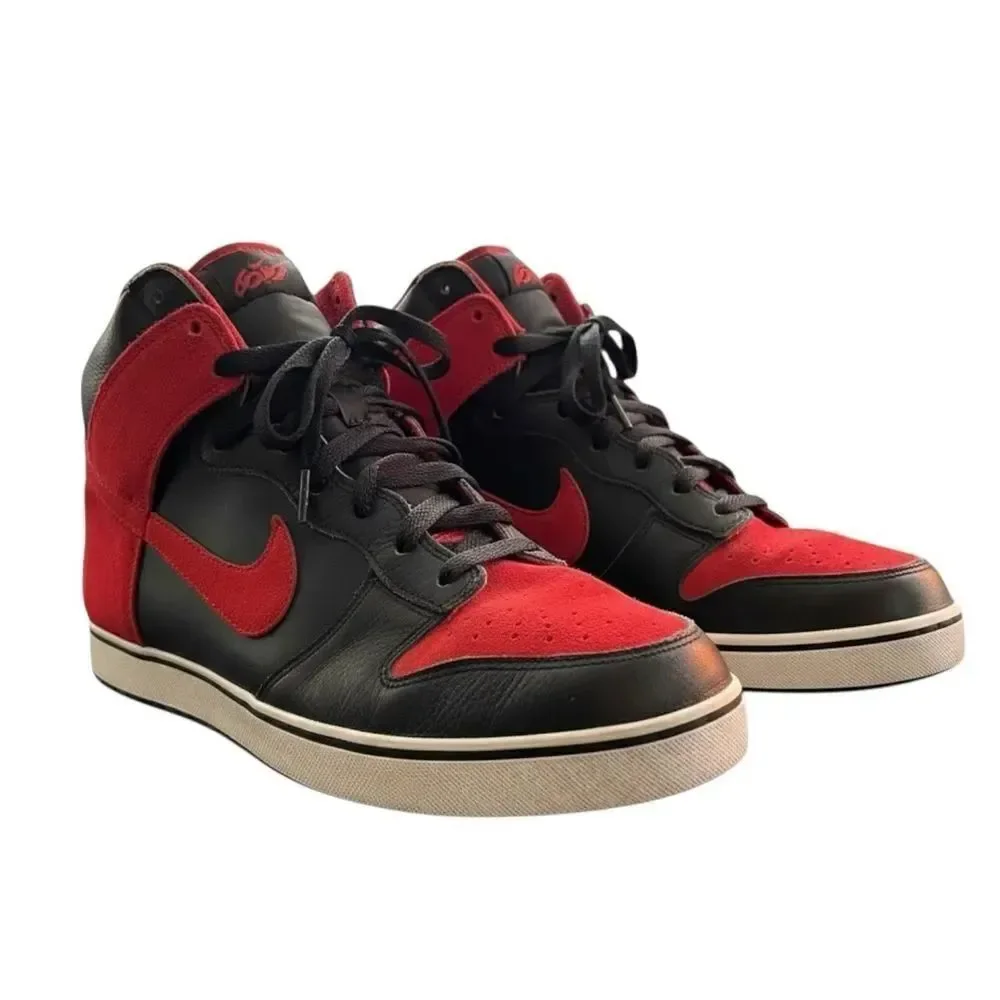 Nike Dunks Hi 6.0 Retro Bred Red Black High Top Sneakers 13